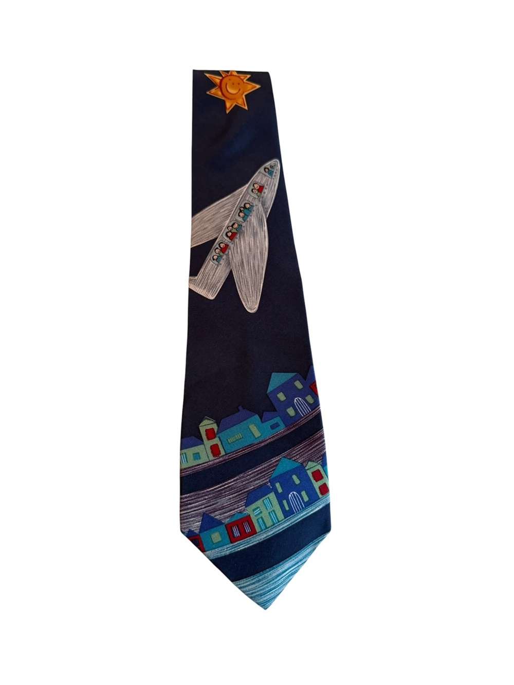 Save the Children Navy Blue Scarf with Red Logo